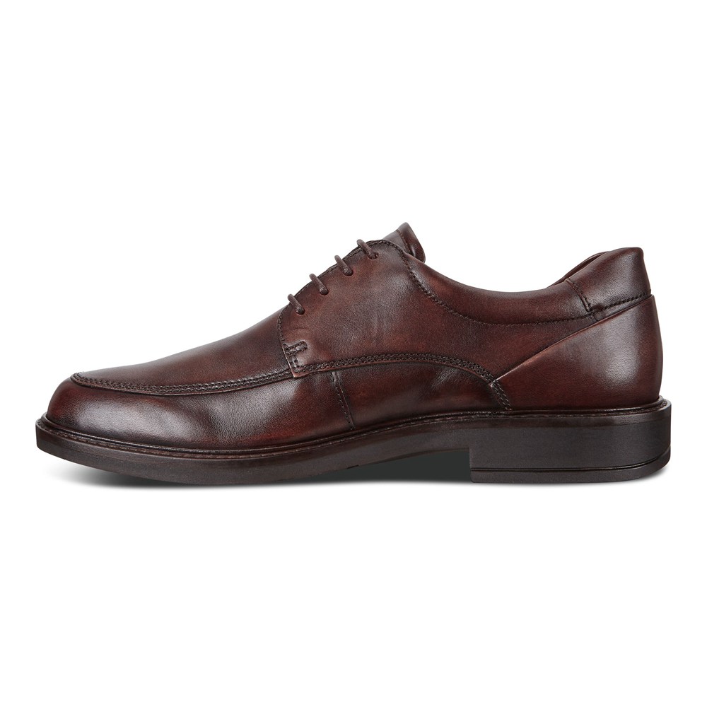 ECCO Mens Dress Shoes Brown - Holton Apron Toe Tie - TPV-719386